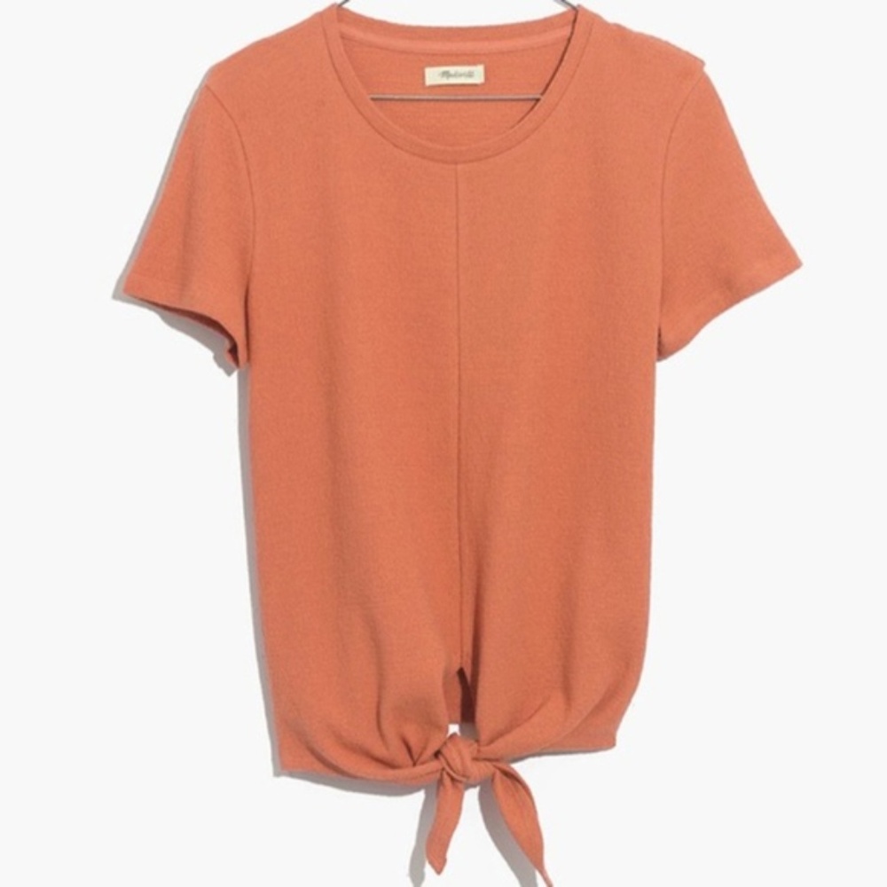 Orange Madewell Texture & Thread V-Neck Tee (XXS)
